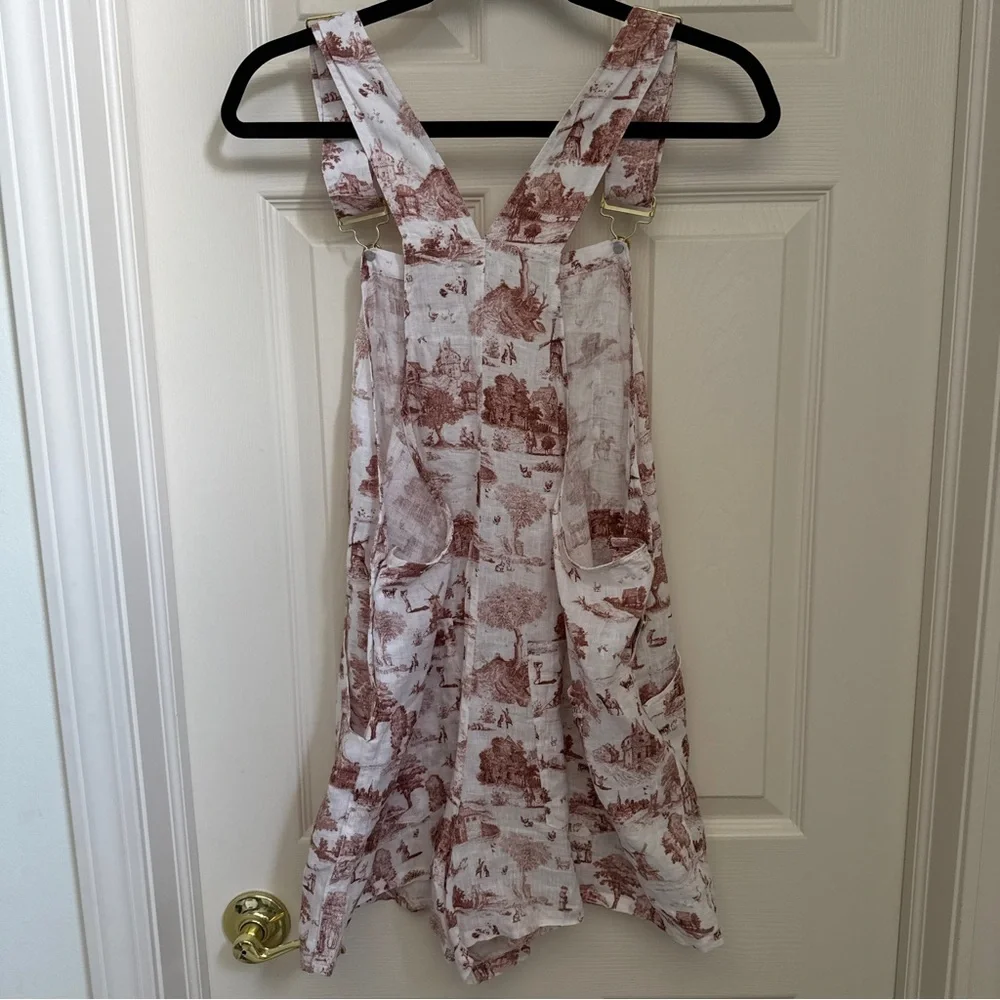 WeWoreWhat Toile Linen Overalls Size Large - Picture 3 of 3